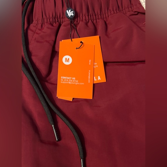 YoungLA 249 Flagship Track Pants, Burgundy, Size Medium, NWT - Picture 5 of 6